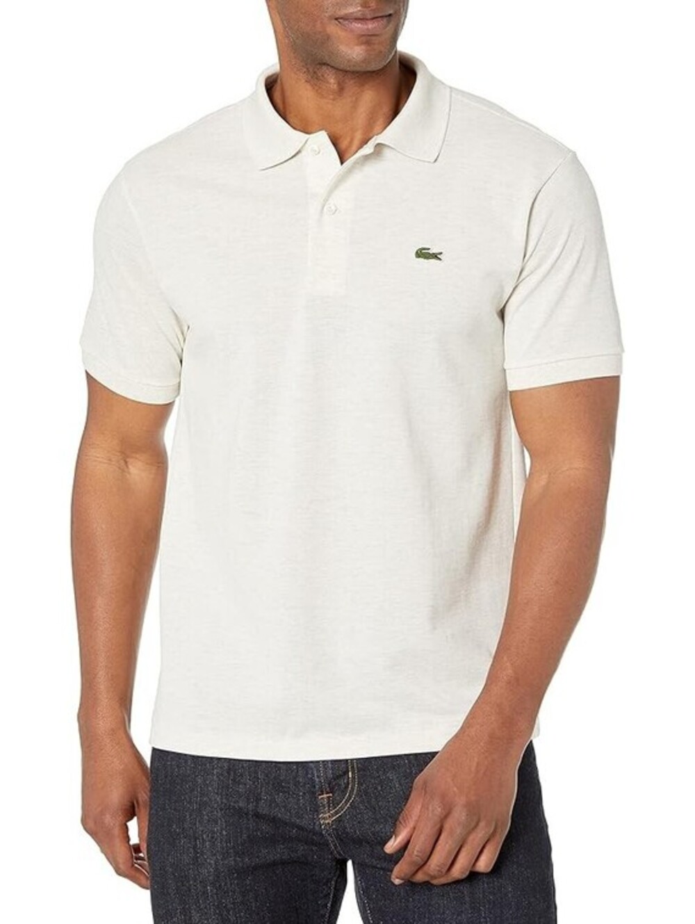 Lacoste Men's Short Sleeve Pique Polo, Alpes Grey Chine, Size 6-XL